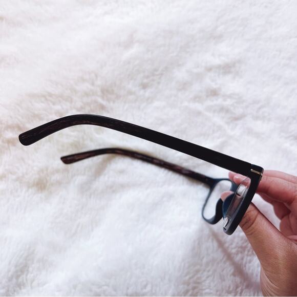 Olivia Blue with Dark Wood Reader Glasses - Picture 10 of 11